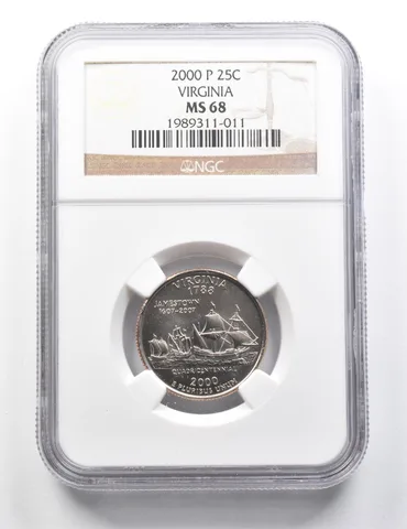 2000-P Washington State Quarter Virginia MS68 NGC *9395