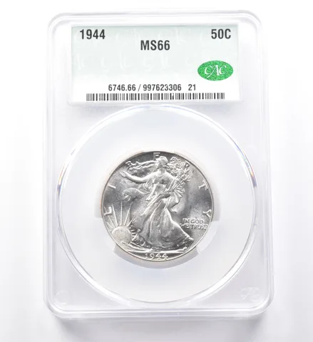 1944 Walking Liberty Half Dollar MS66 CAC *0017