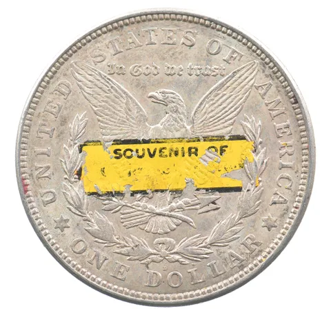1921-D Morgan Silver Dollar Souvenir Sticker *4650
