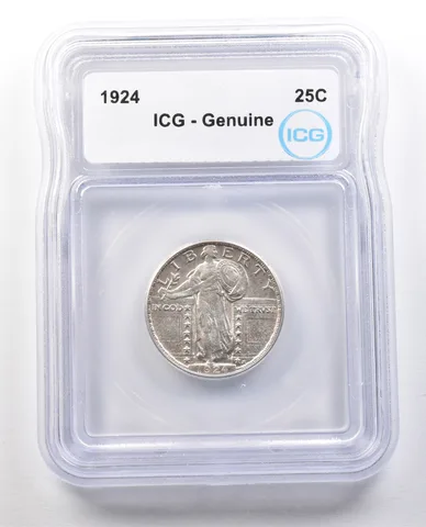 1924 Standing Liberty Quarter Genuine ICG *1220