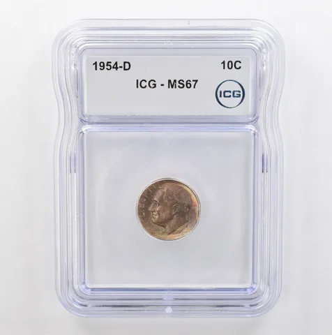 1954-D Roosevelt Dime MS67 ICG Beautiful Tone *5325