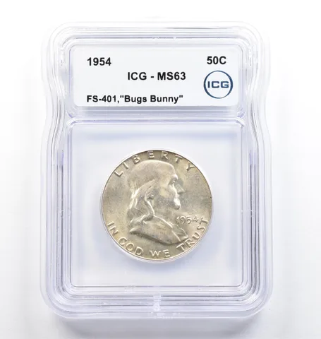 1954 Franklin Half Dollar Bugs Bunny FS-401 MS63 ICG *9838