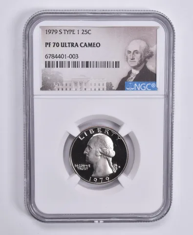 1979-S Type 1 ONE Washington Quarter PF70 UCAM NGC Special Lbl