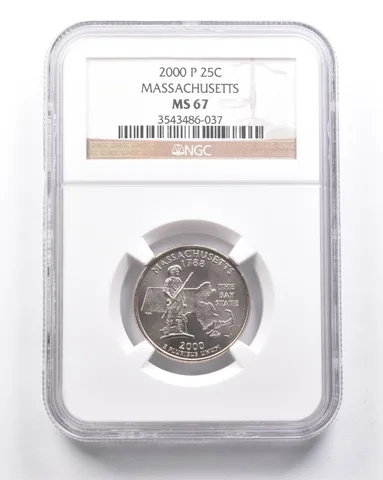 MS67 2000-P Washington State Quarter Massachusetts NGC *6341
