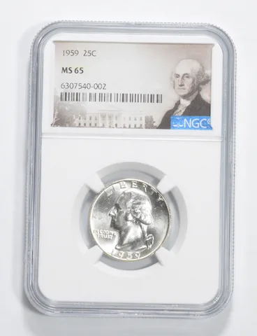 1959 Washington Quarter MS65 NGC - Special Label - 90% Silver