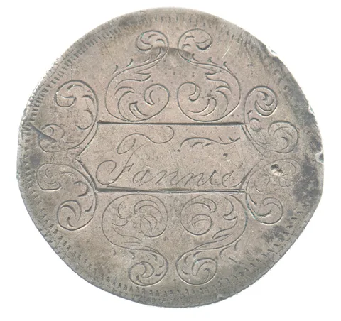 ND Seated Liberty Quarter Love Token Victorian Fannie *5532