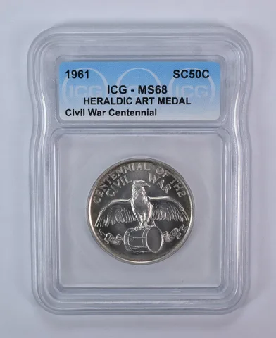 1961 So Called Half Dollar Civil War Centennial MS68 ICG