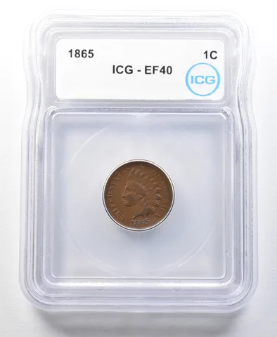 1865 Indian Head Cent EF40 ICG *0448