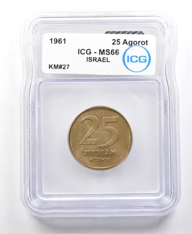1961 Israel 25 Agorot KM#27 MS66 ICG *4209