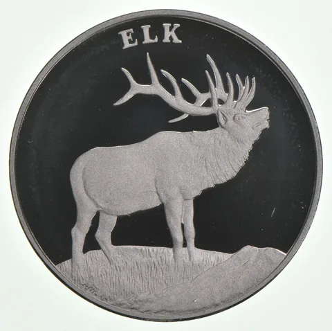2003 National Wildlife Refuge Centennial Elk 90% Silver Round US Mint