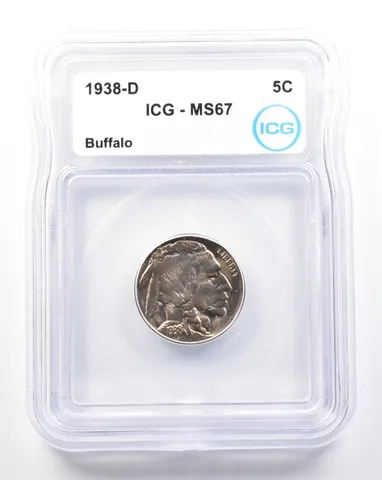 1938-D Indian Head Buffalo Nickel MS67 ICG a0726