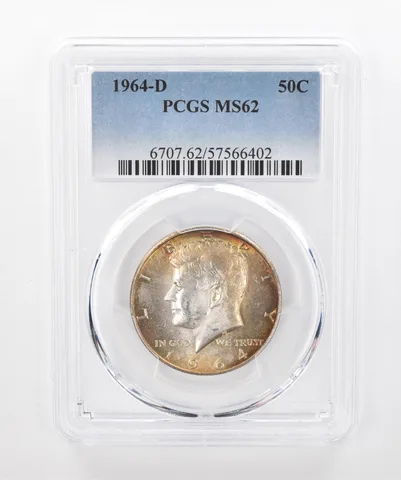 1964-D Kennedy Half Dollar MS62 PCGS Beautiful Tone *1352