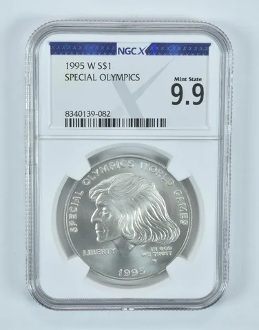1995-W Special Olympics Commemorative Silver Dollar Mint State 9.9 NGC X NGCX
