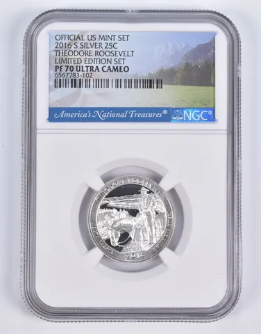 2016-S Silver ANT Theodore Roosevelt Quarter Limited Edition PF70 NGC