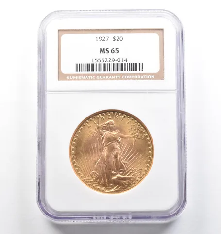 1927 $20 Saint Gaudens Gold Double Eagle MS65 NGC *6933