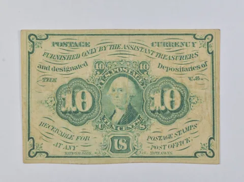 1860's 10 Cents United States Postage Currency Washington *7296