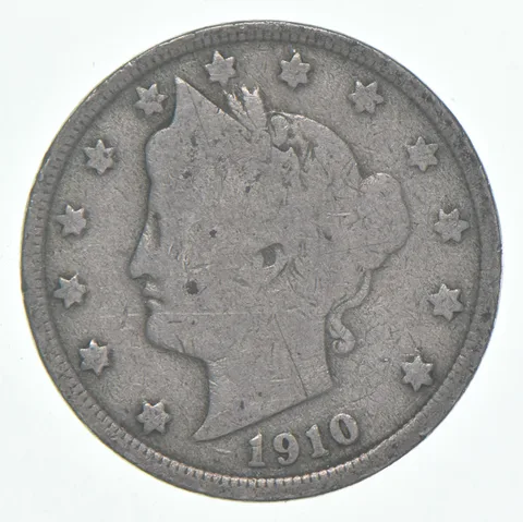 1910 Liberty V Nickel AC Average Circ