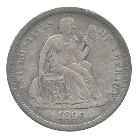 1866-S Seated Liberty Dime a6418