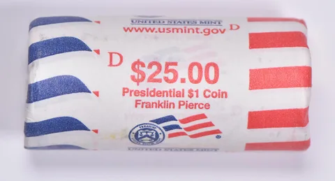 2010-D Franklin Pierce Presidential $1 Coin Roll $25 Unc US Mint BU