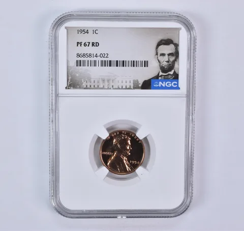 1954 Lincoln Wheat Cent PF67 RD NGC Special Label