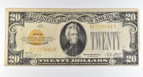 1928 $20 Gold Certificate Yellow Seal *8257