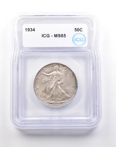 1934 Walking Liberty Half Dollar MS65 ICG *5137