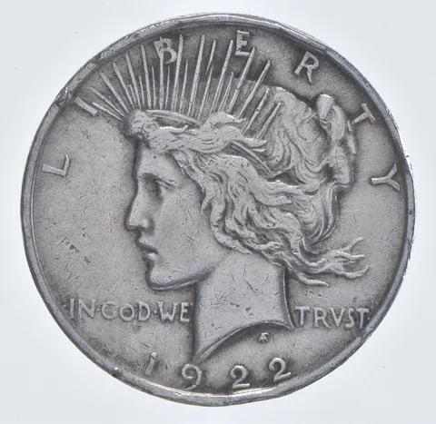 Better - 1922 Peace Silver Dollar - 90% US Coin *626