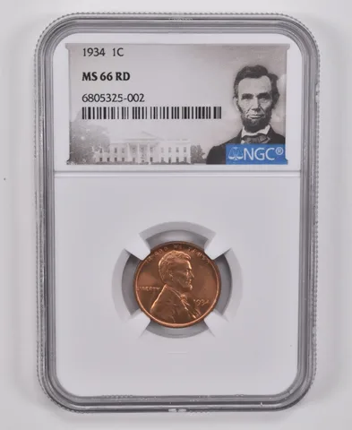 1934 Lincoln Wheat Cent MS66 RD NGC Special Label