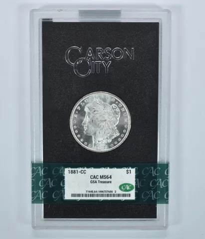 1881-CC Morgan Silver Dollar GSA Hoard MS64 CAC *7016