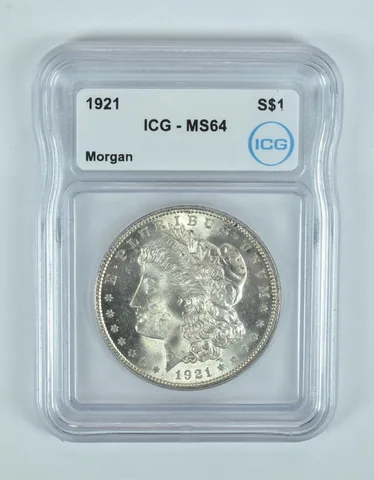 1921 Morgan Silver Dollar MS64 ICG