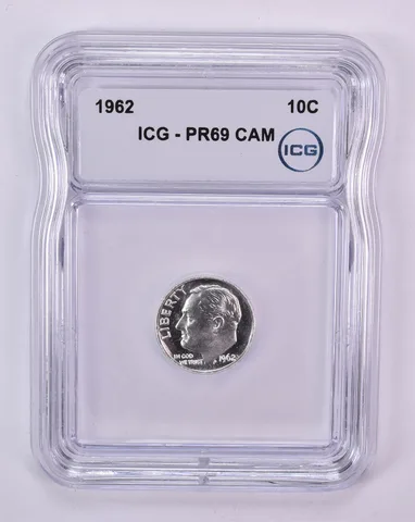1962 Roosevelt Dime PR69 CAM ICG