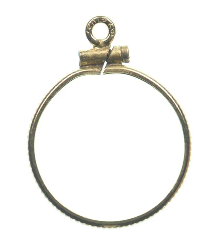 12k 0.6 Gram Gold Filled 15.5mm Coin Bezel Pendant Frame Edge *4954