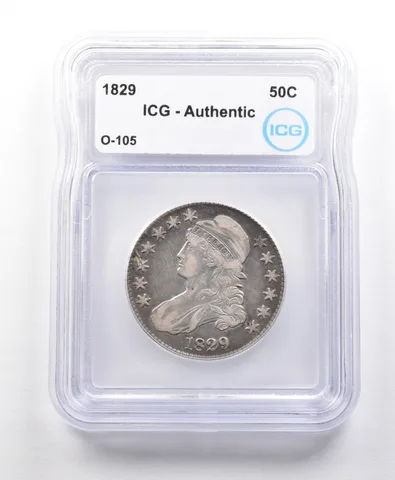 1829 Capped Bust Half Dollar O-105 Authentic ICG *5613
