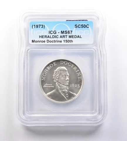 (1973) So-Called Half Dollar Monroe Doctrine 150th MS67 ICG *7192