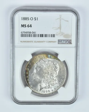 MS64 1885-O Morgan Silver Dollar NGC Beautifully Toned a7454