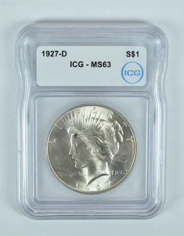 1927-D Peace Silver Dollar MS63 ICG