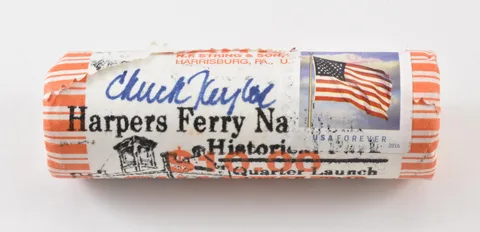 $10 FV 2016 ATB Quarter Harper's Ferry Unc Roll Chuck Taylor Stamped *7053