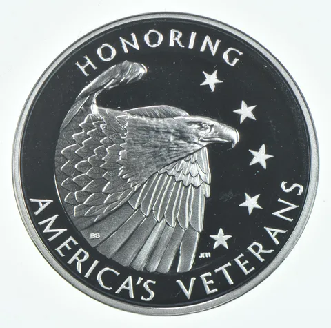 2019 Proof AMERICAN LEGION Veterans Commemorative SILVER Medal .999 Fine