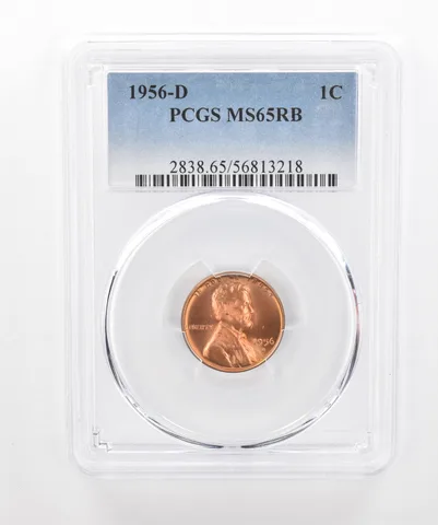 1956-D Lincoln Wheat Cent MS65 RB PCGS Beautiful Tone *2978