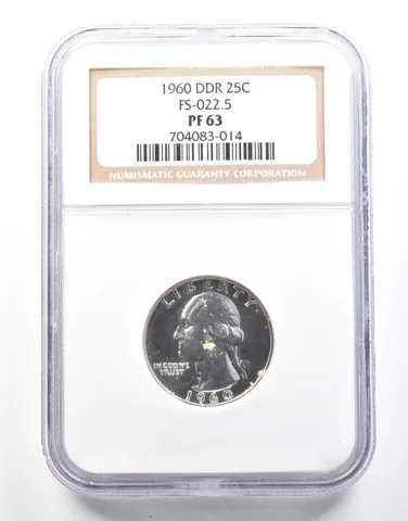 1960 Washington Quarter DDR FS-022.5 PF63 NGC *2130