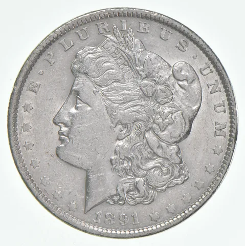 AU+ 1891 (P) Morgan Silver Dollar (1 coin)