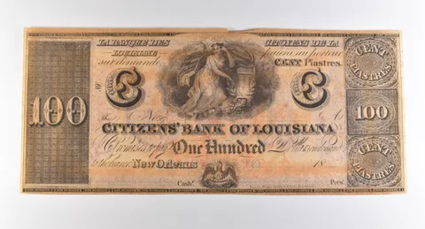 1800s $100 New Orleans LA Citizens Bank Obsolete Note *3798
