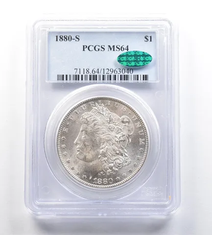 1880-S Morgan Silver Dollar MS64 PCGS CAC *7227