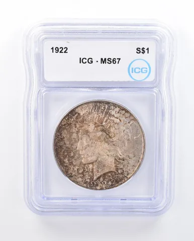 1922 Peace Silver Dollar MS67 ICG Beautiful Tone *3719