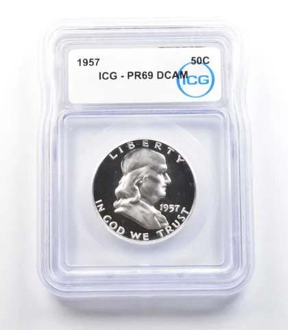 1957 Franklin Half Dollar PR69 DCAM ICG *2428
