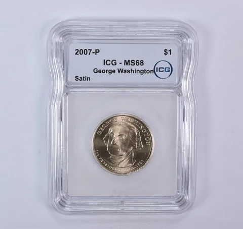 2007-P Presidential $1 George Washington SMS Satin MS68 ICG