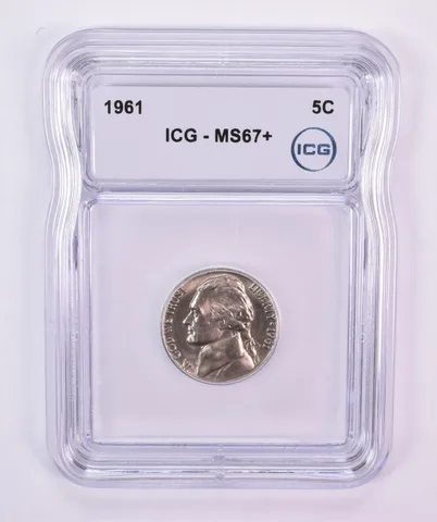 1961 Jefferson Nickel MS67+ ICG