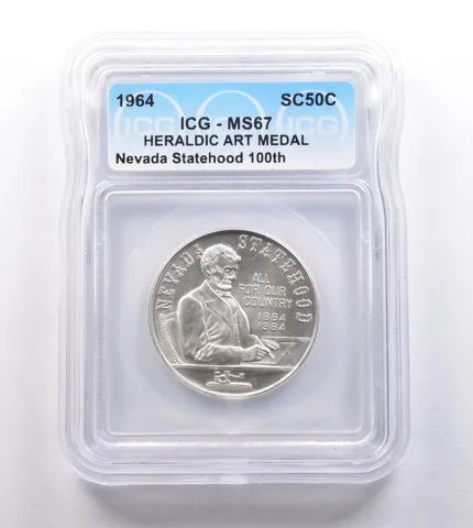 1964 So Called Half Dollar Nevada Statehood 100th MS67 ICG