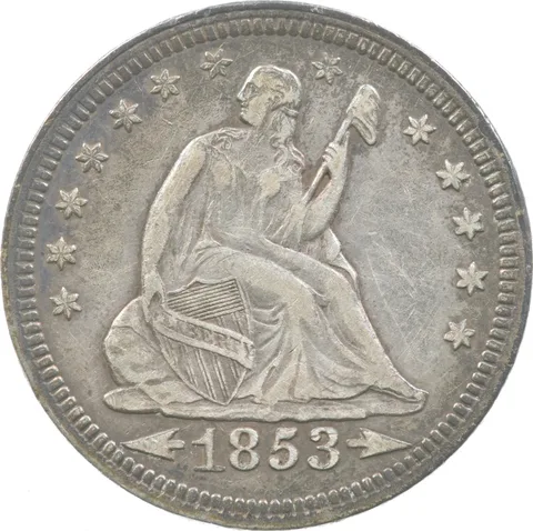 1853 Seated Liberty Quarter Arrows *8316