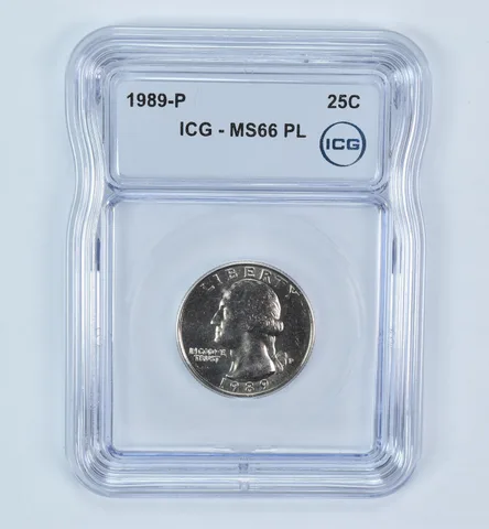 1989-P Washington Quarter MS66 PL ICG